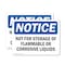Signmission Not For Storage Of Flammable Or Corrosive Liquids OSHA Notice Sign, Plastic, 14in W x 10in L, 2PK OS-2PACK-NS-P-1014-L-15181 - alternate 1